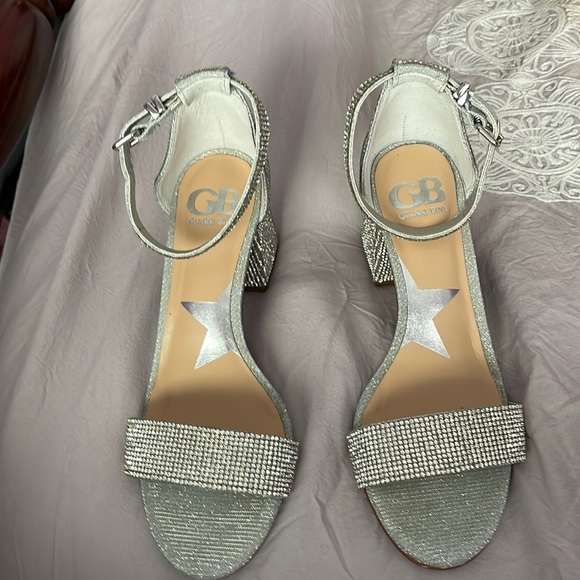 Sparkly diamond thick heels. - Picture 1 of 3